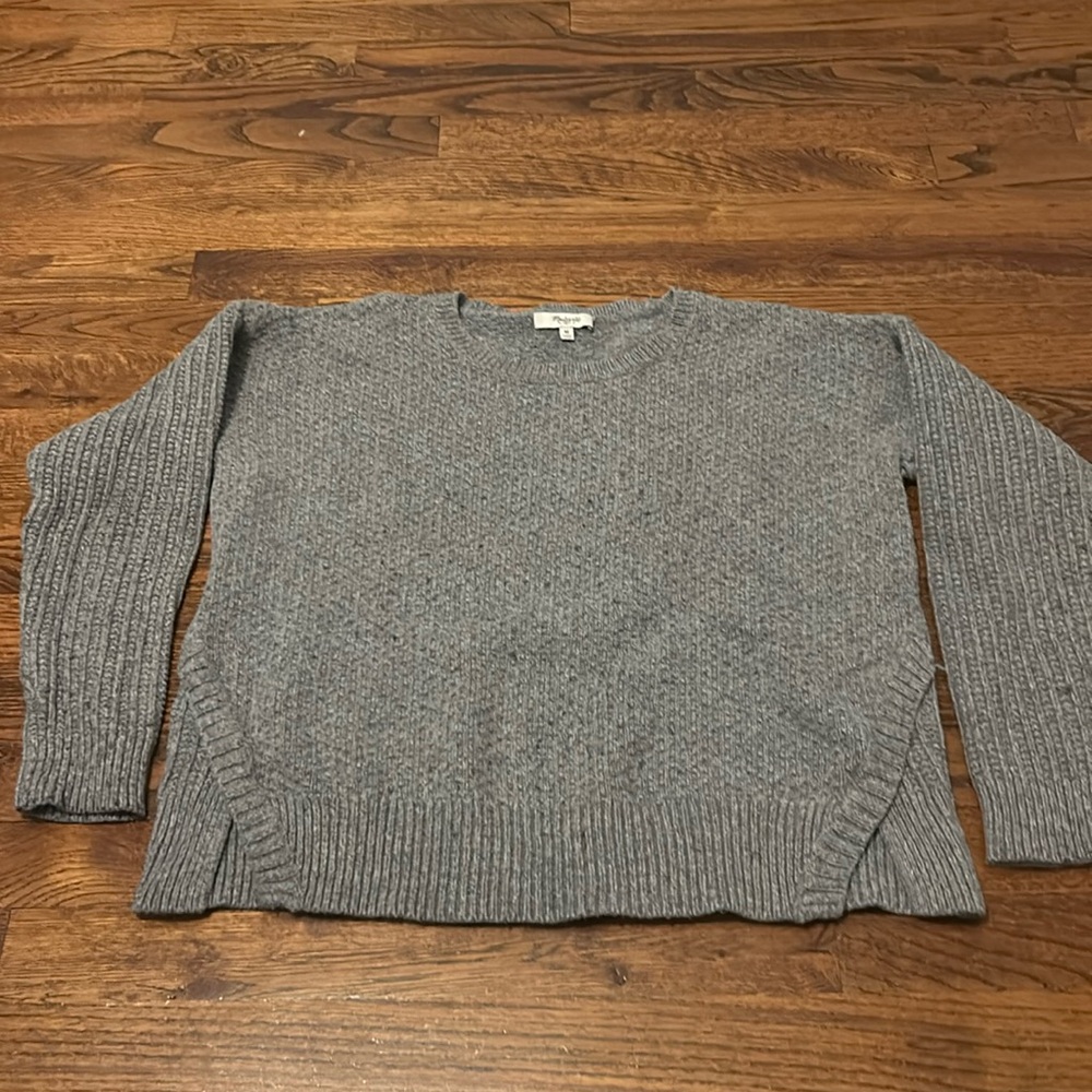 Gray Madewell wool sweater, size M